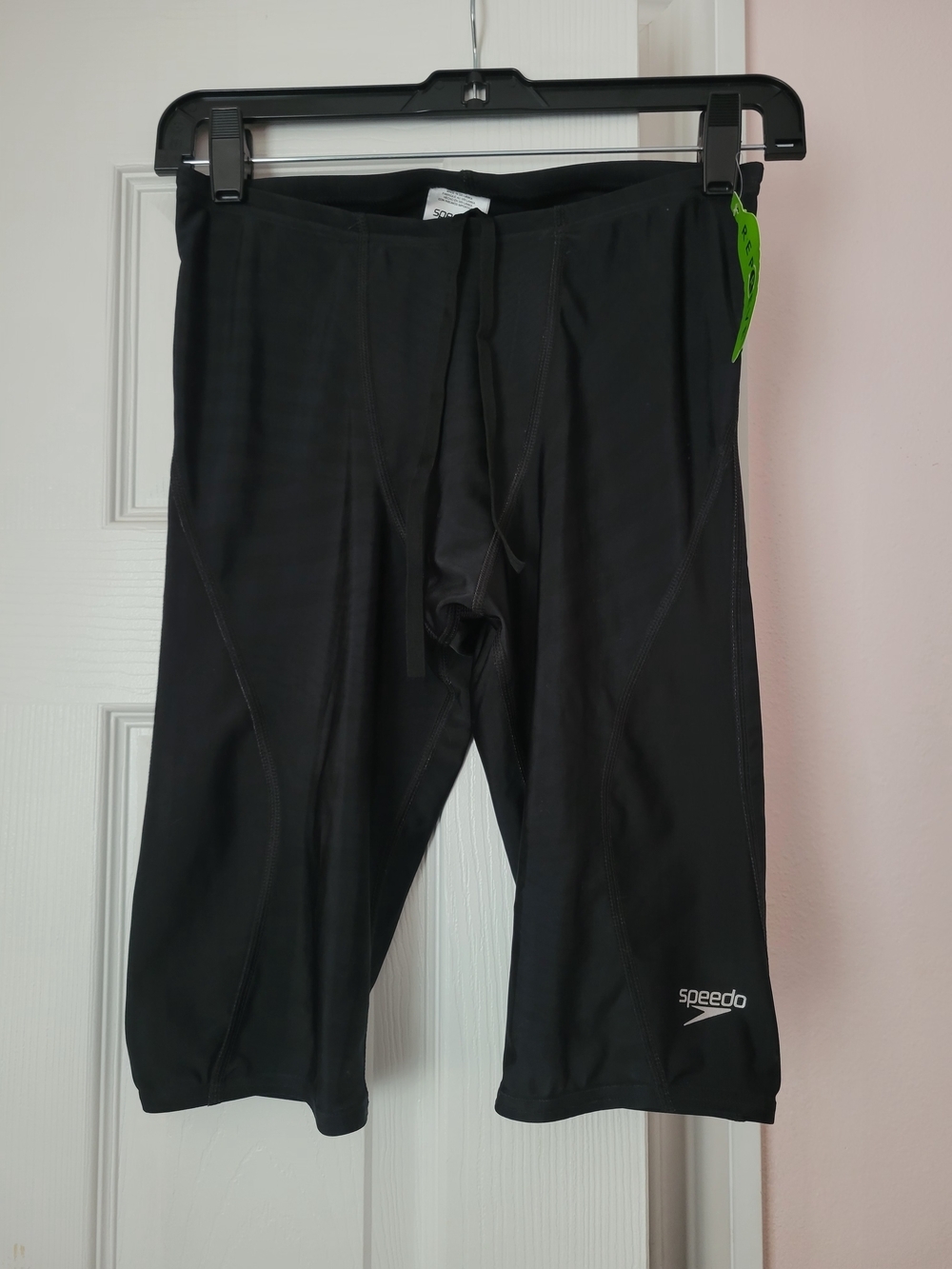 Speedo Men's Jammer Swimsuit Size 32 Black REPREVE Eco Jammers Swim Briefs NWT
